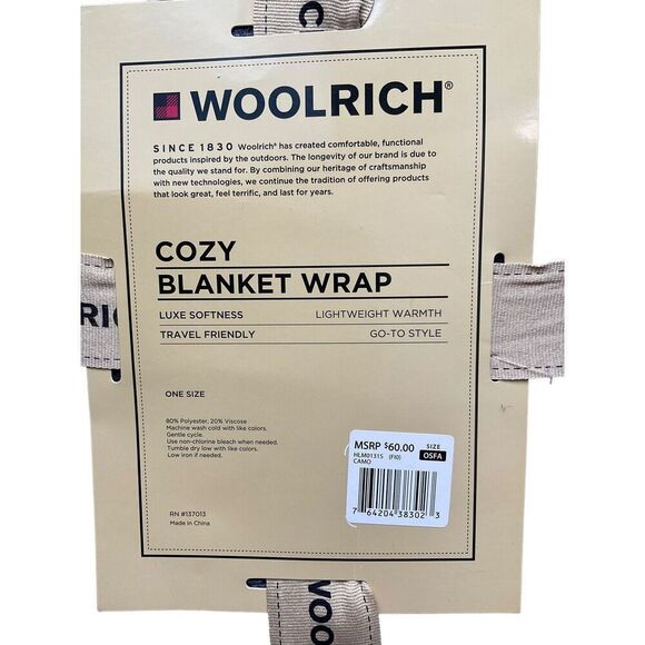 Woolrich Wrap Camping‎ Blanket Multi-color Montauk Plaid Luxe Softness One Size - Picture 3 of 9